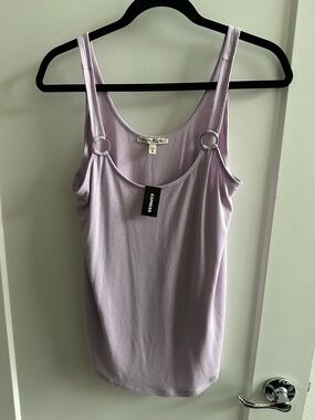 Express Lavender Ring-Strap Tank Top
